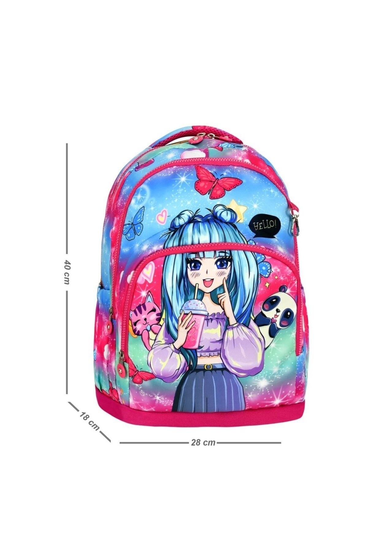 Printed Girls School Bag