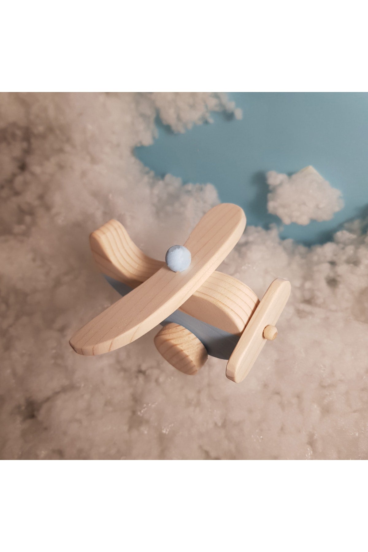 Handmade Wooden Toy Airplane, Educational, Creative, Vintage And Natural And Safe Wooden Baby Toy