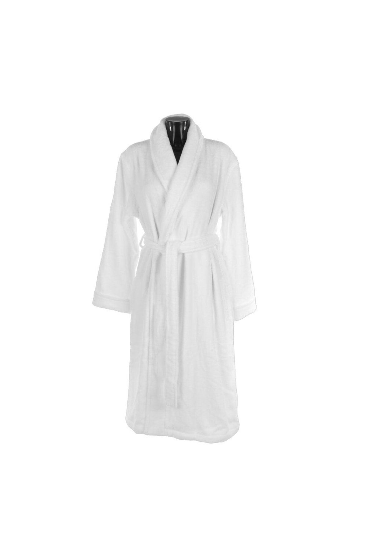 White Unisex Bathrobe 100% Cotton Hotel Bathrobe - Swordslife