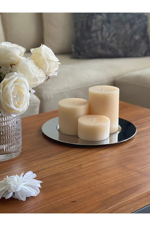 Large 3 Roll Cylinder Candle , Scented Decorative Block Candle - Swordslife