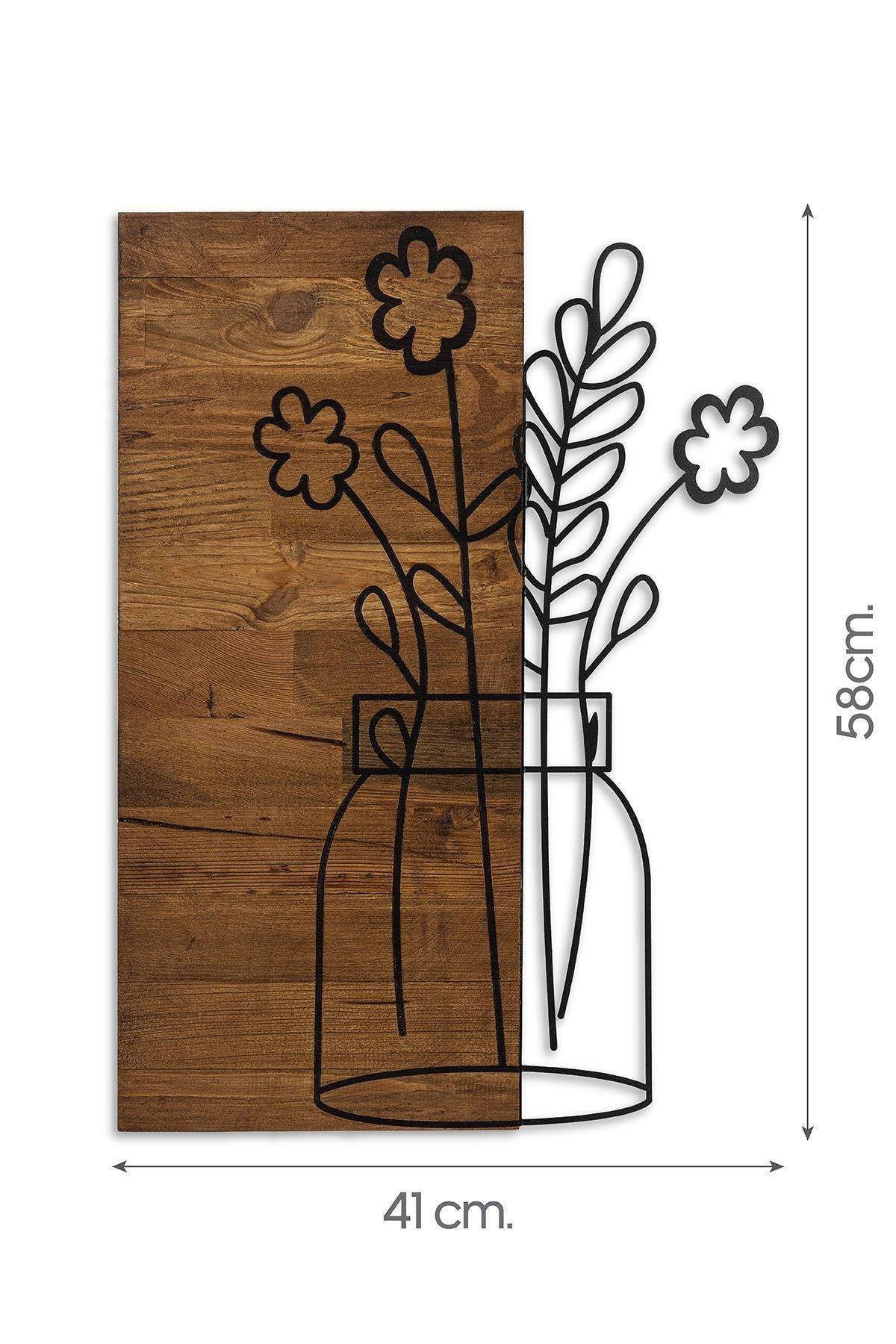 Doreart Flower Wood & Metal Wall Painting, Home Office Wall Board - Swordslife