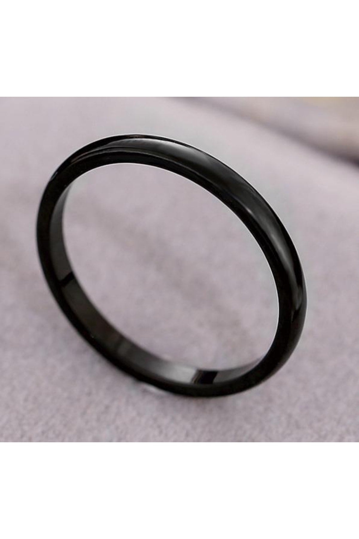 3mm Thin Curved Shiny Steel Wedding Band Ring Cl27