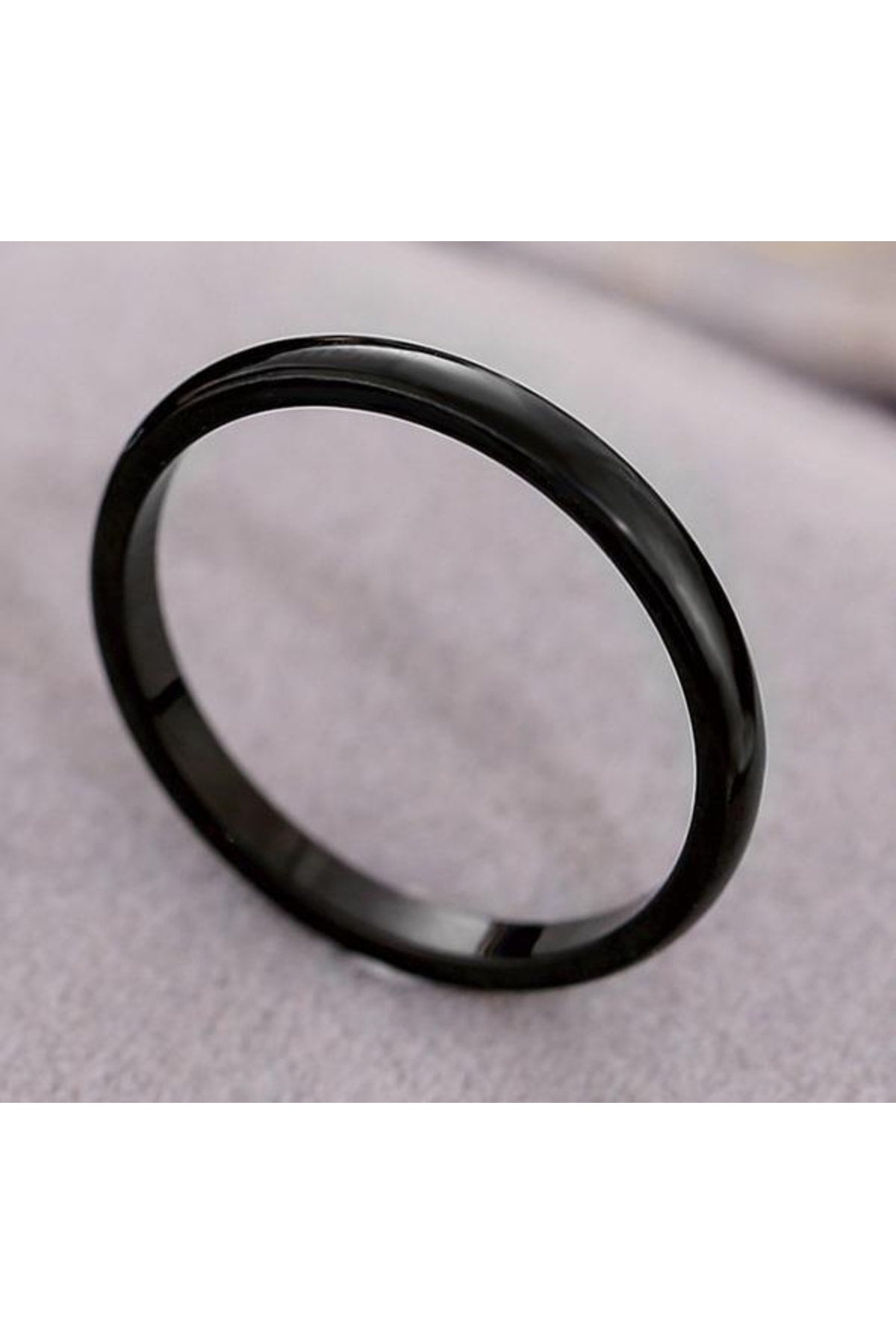 3Mm Thin Curved Shiny Steel Wedding Band Ring Cl27