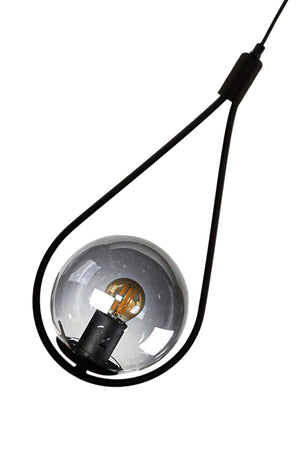 Mexican Single Black Smoked Glop Glass