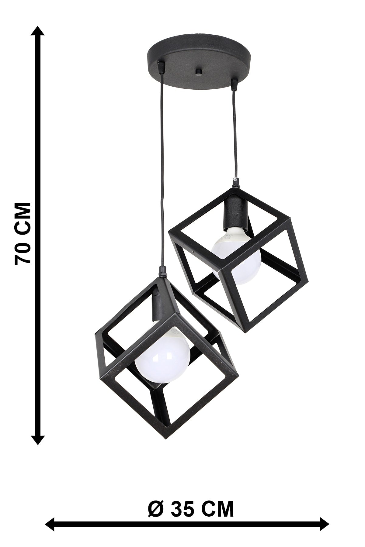 Cube 2nd Black Chandelier