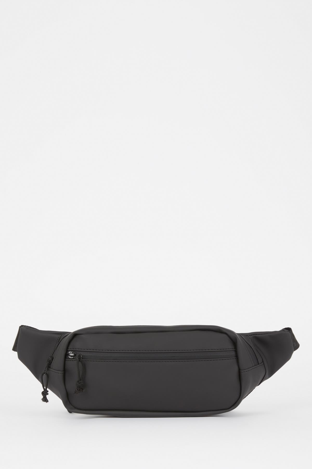 Men'S Large Faux Leather Waist Bag