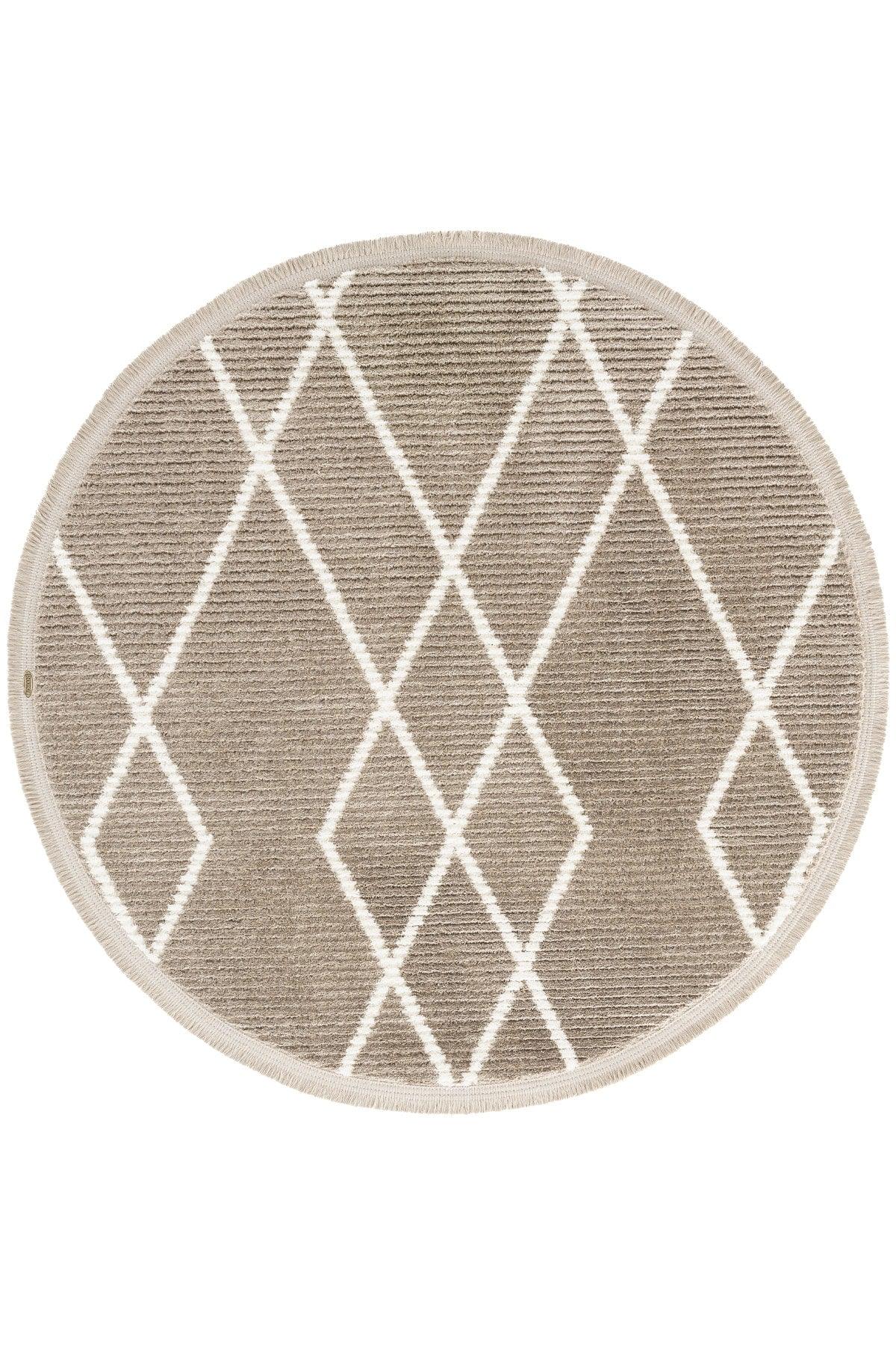 Vetrina 3608 Mink Soft Texture Carpet Rug Living Room Kitchen Hallway Cut Runner Round Machine Rug - Swordslife