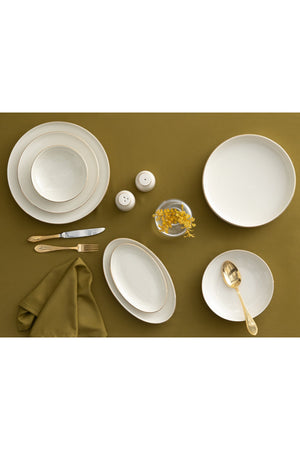 Torino Porcelain 54 Piece Dinner Set For 12 Persons Gold