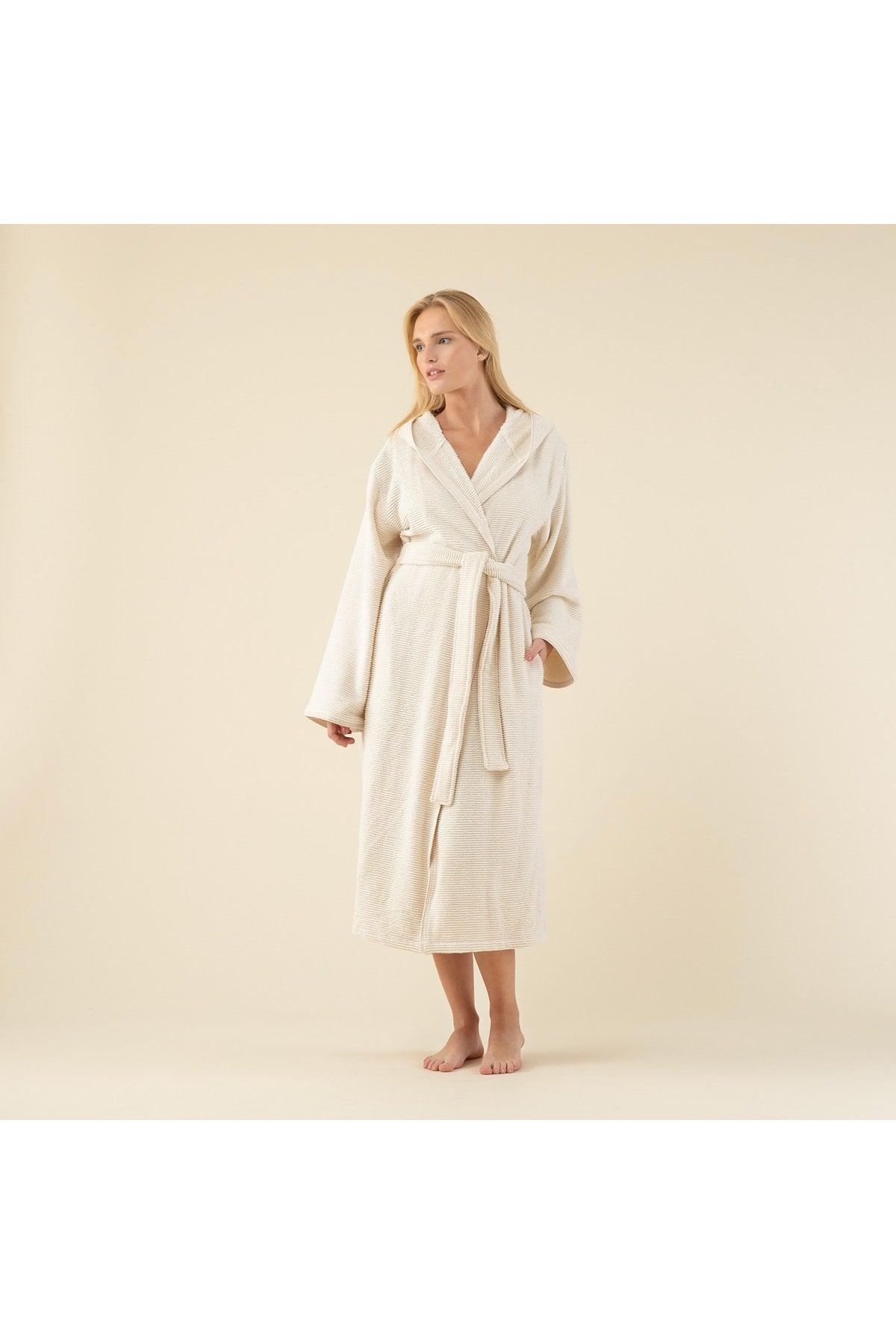 Lydia Unisex Bathrobe Natural - Swordslife