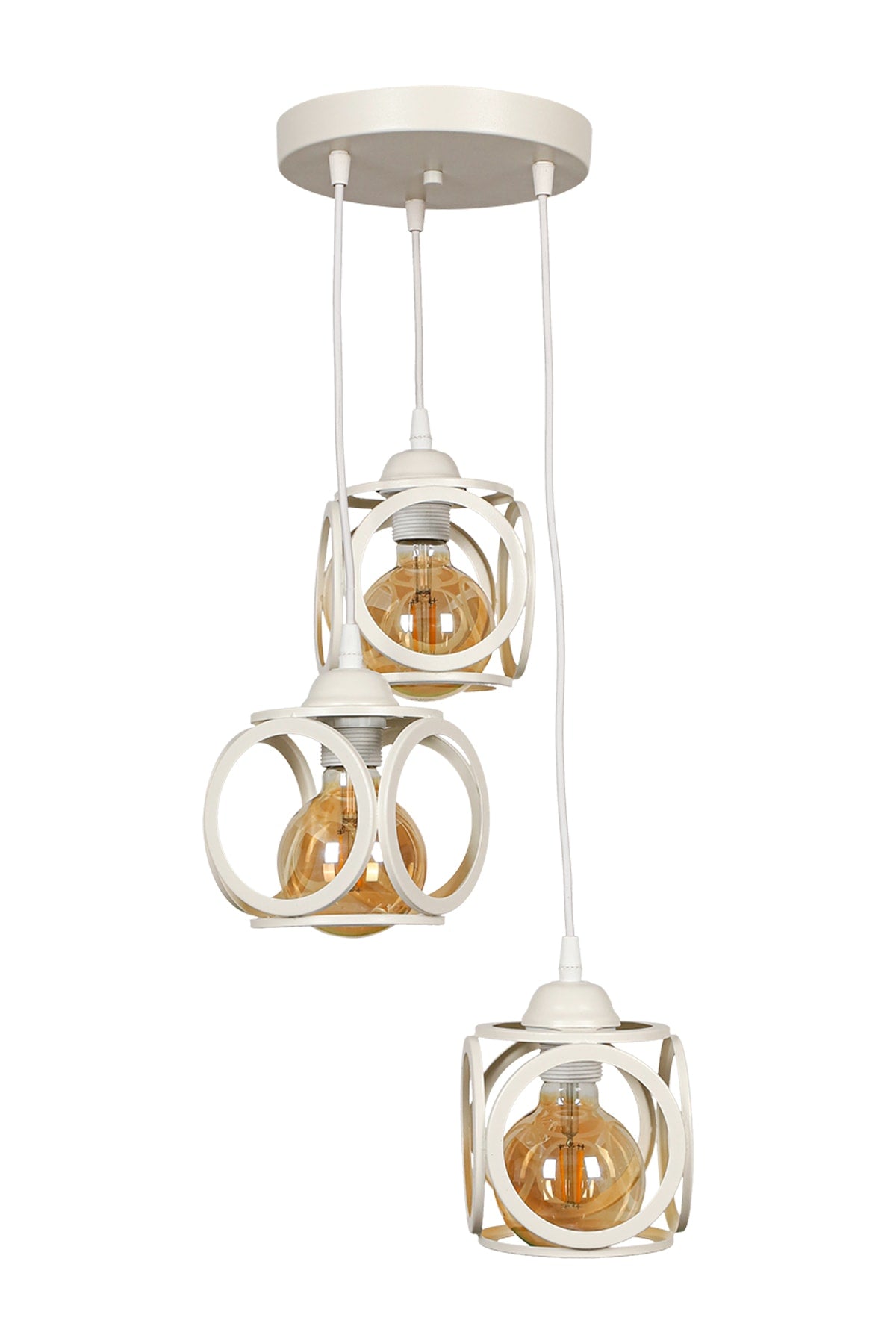 Savaş Triple Chandelier White