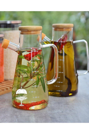 2Pcs Borosilicate Glass 900Ml Oil Pot