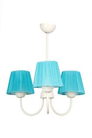 Ova 3Rd Chandelier White Turquoise Hat