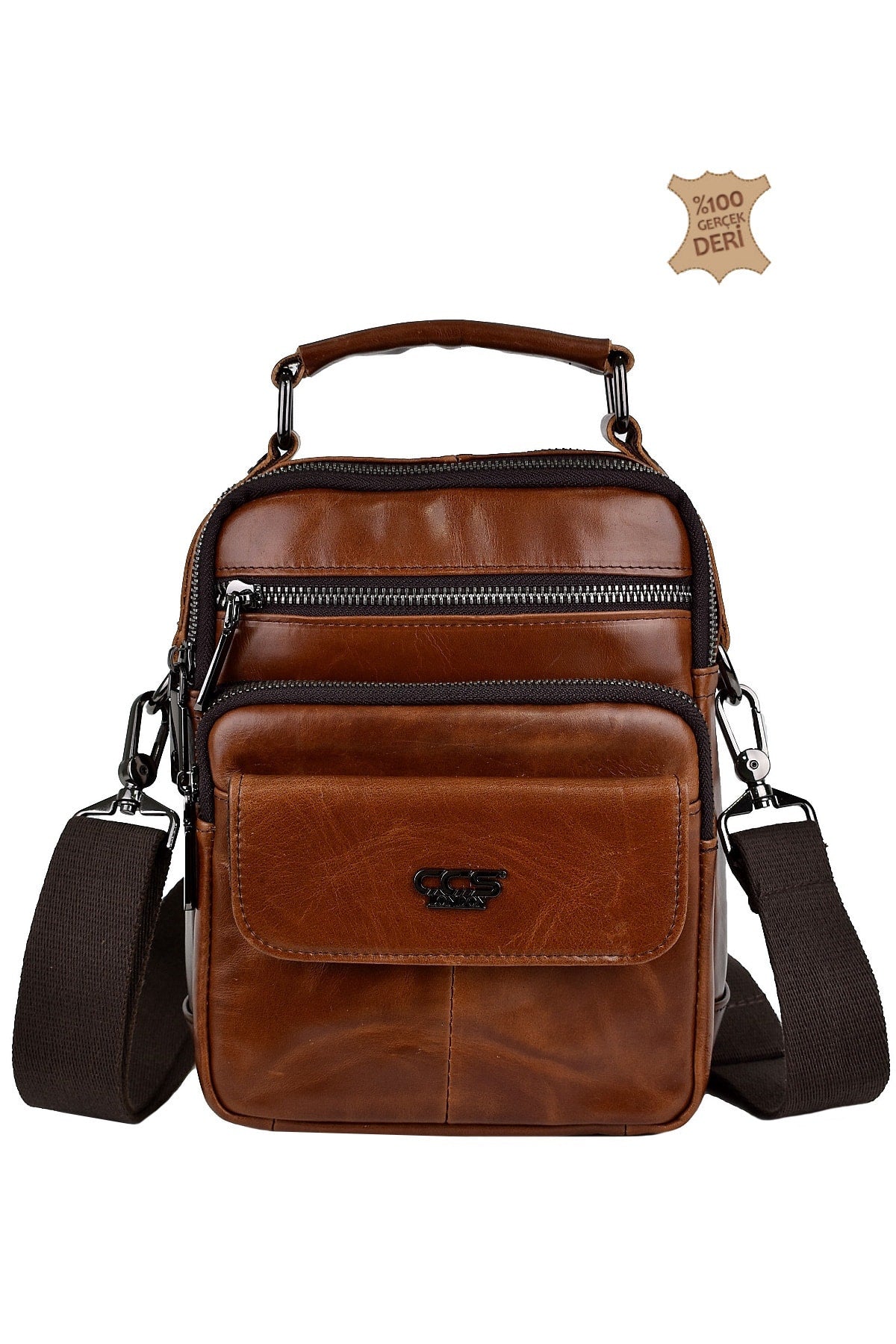 ÇÇS Multi Eyed Genuine Leather Men's Bag 31437