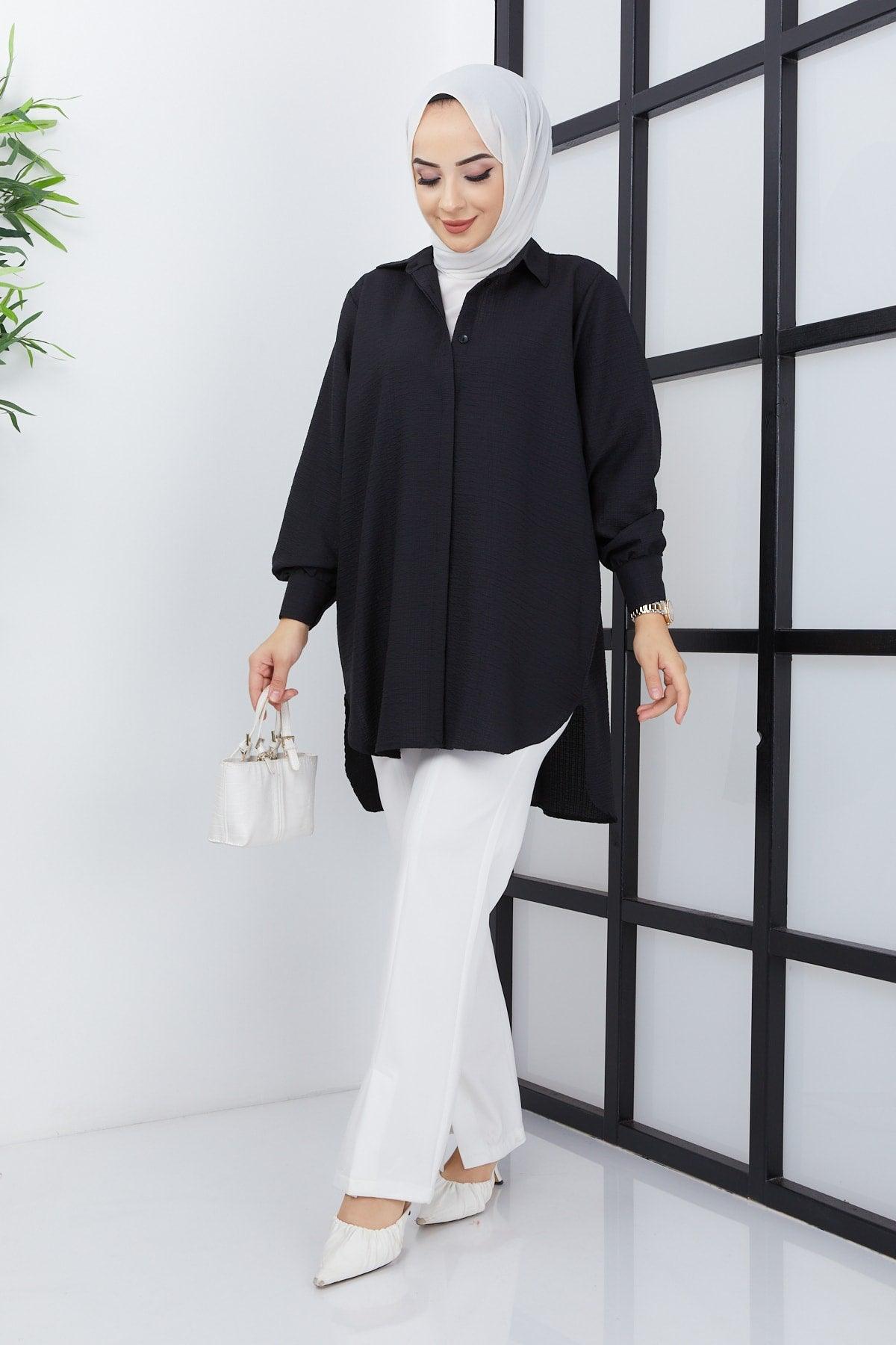 Women's Hijab Oversize See-through Shirt - Swordslife