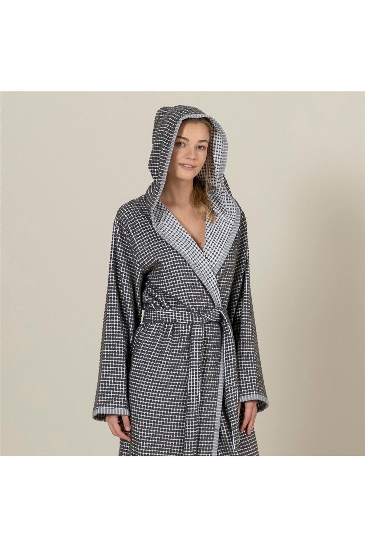 Julho Unisex Bathrobe Warm Gray - Swordslife