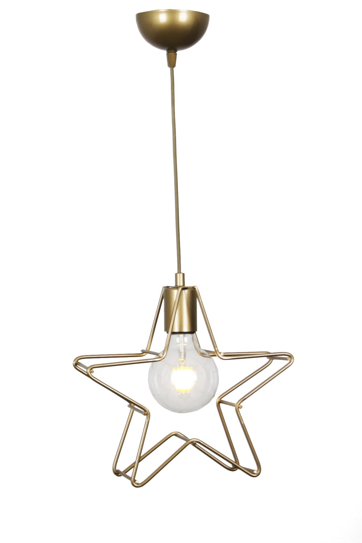 Valencia Star Single Gold Antique Painted Modern Chandelier