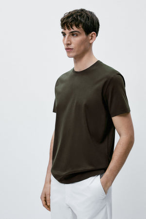 Short Sleeve Mercerized Cotton T-Shirt