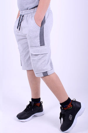 Boy'S Side Stripe Capri With Cargo Pocket