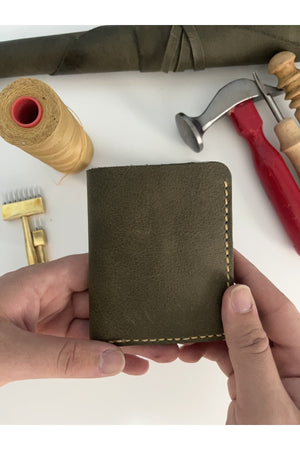 Genuine Leather Wallet With Card And Cash Compartment - Personalized Name Printing (Keychain Gift)