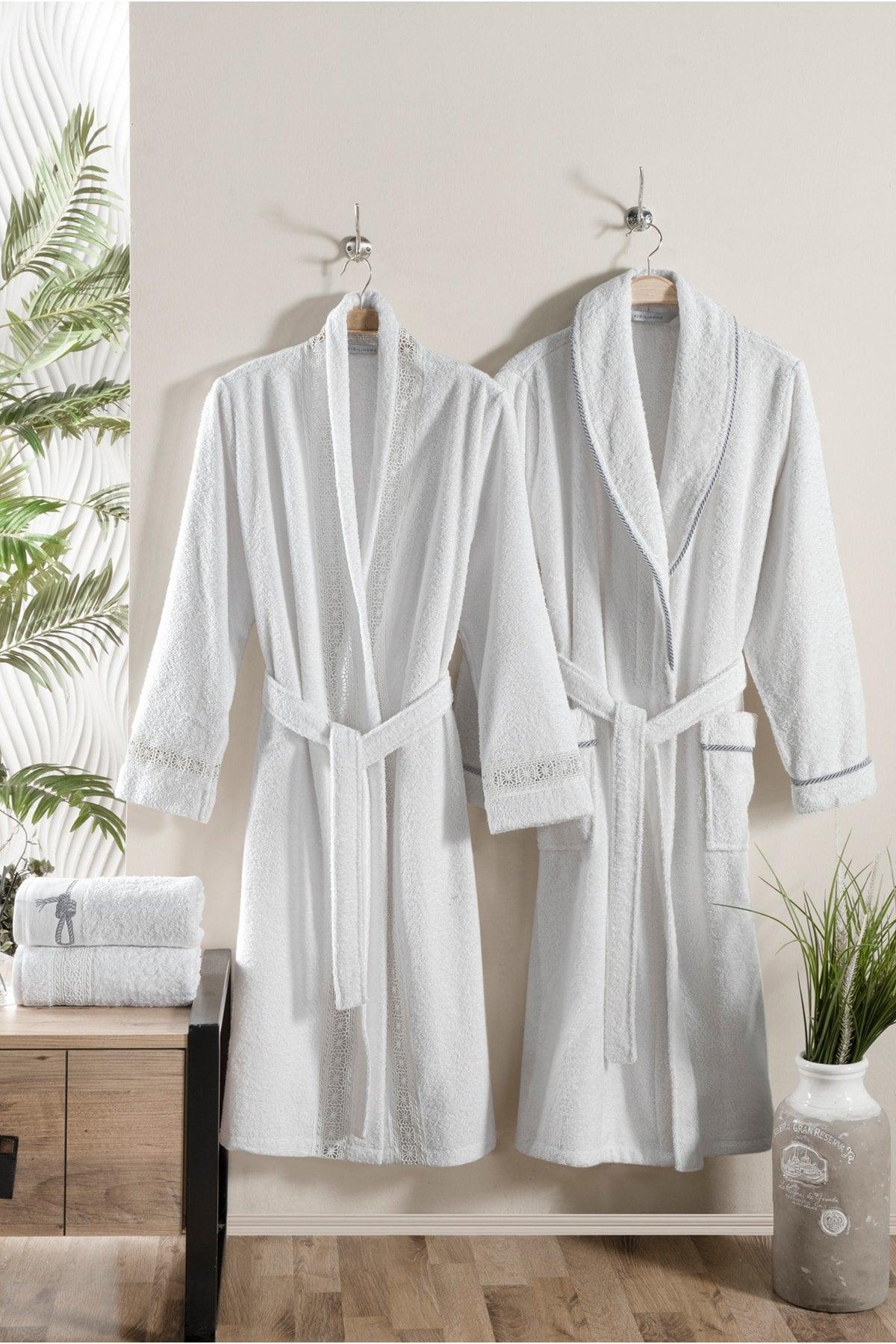 Kimono Collar 2 Pcs Bathrobe Set - Swordslife