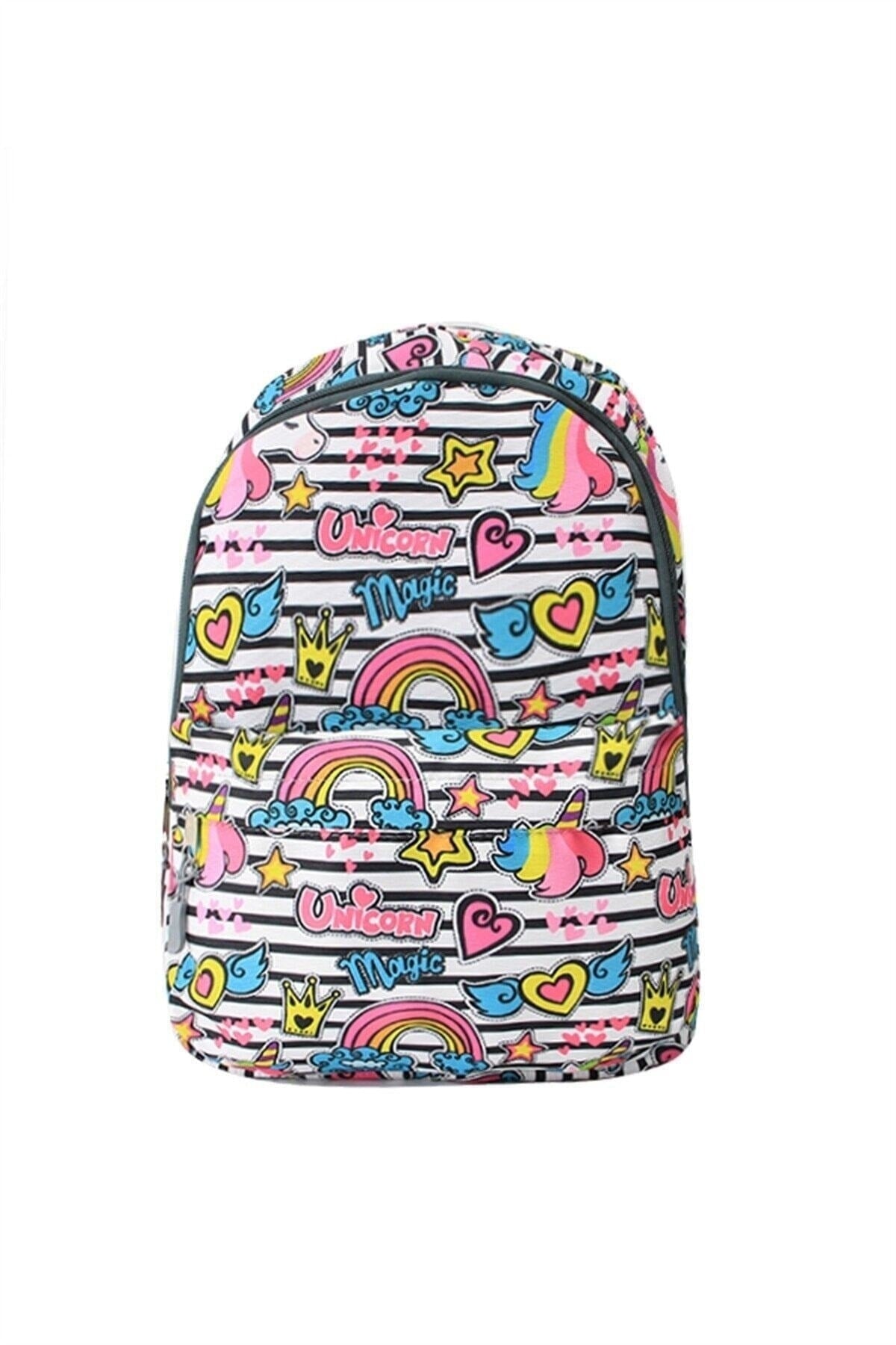 Line Unicorn Patterned Triple Primary School Bag Set