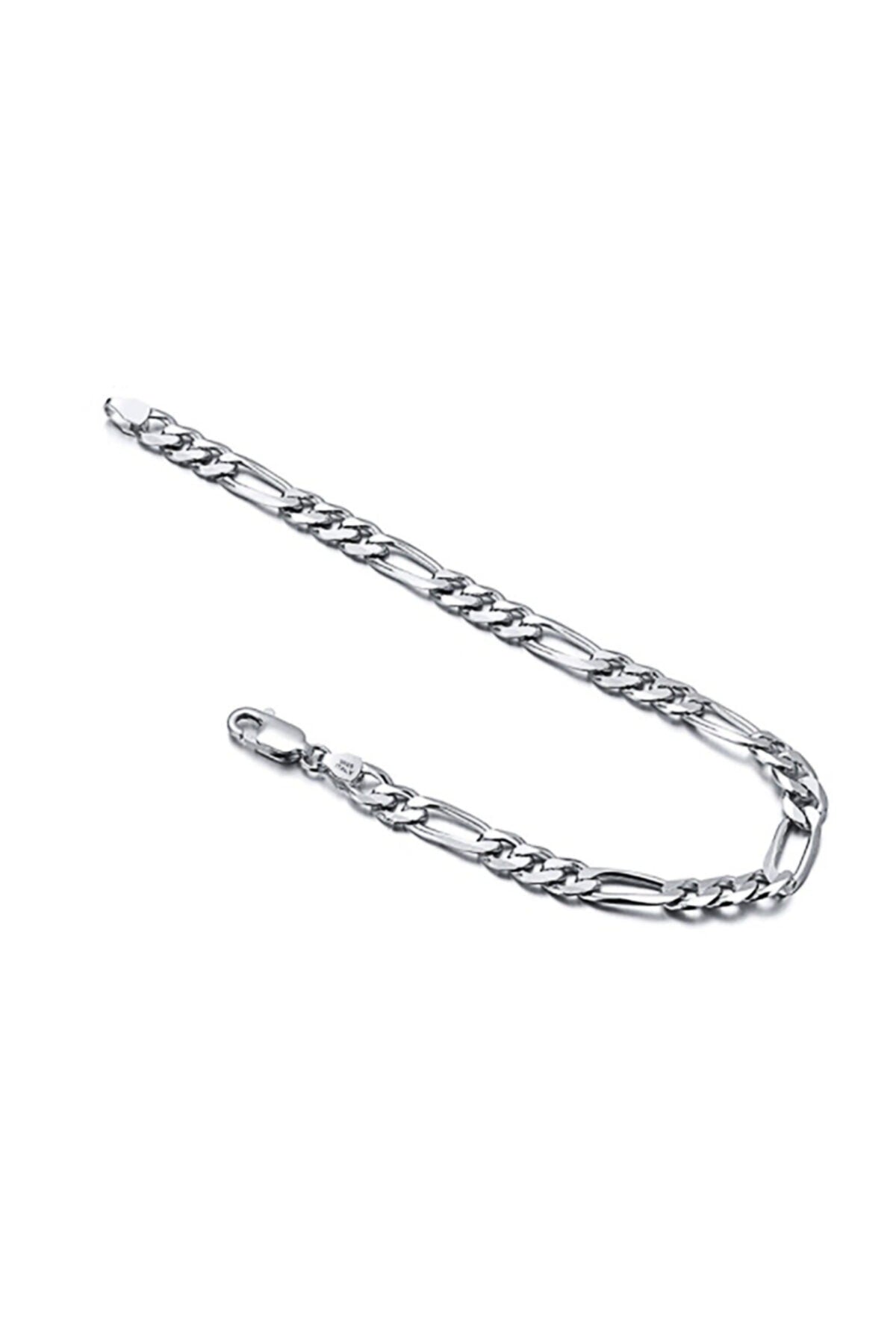 925 Sterling Silver Men'S Figaro Chain Bracelet