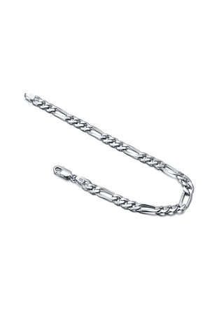 925 Sterling Silver Men'S Figaro Chain Bracelet