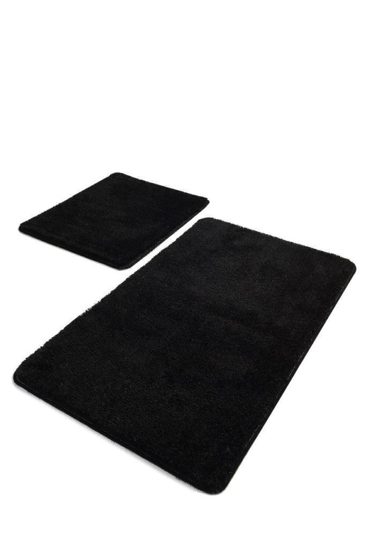 A Quality 2 Large Xl Size Bathroom Set 80 X 120 80 X 50 Black - Swordslife