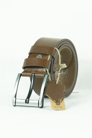 Genuine Buffalo Leather Men'S Belt 4.5 Cm Tan Jeans Sport Belt