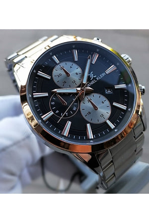 Silver Men'S Wristwatch 3 Atm Waterproof Stainless Steel Machine Guaranteed