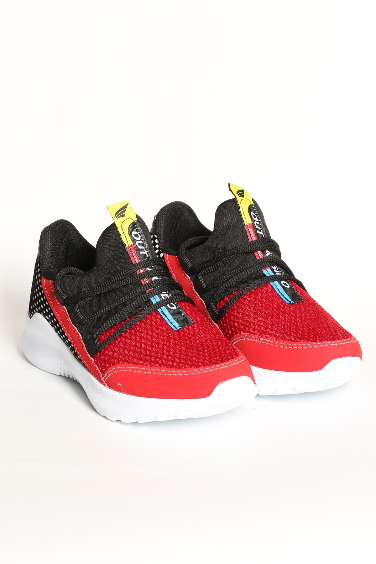 Kids Red-Black Orthopedic Walking Shoes