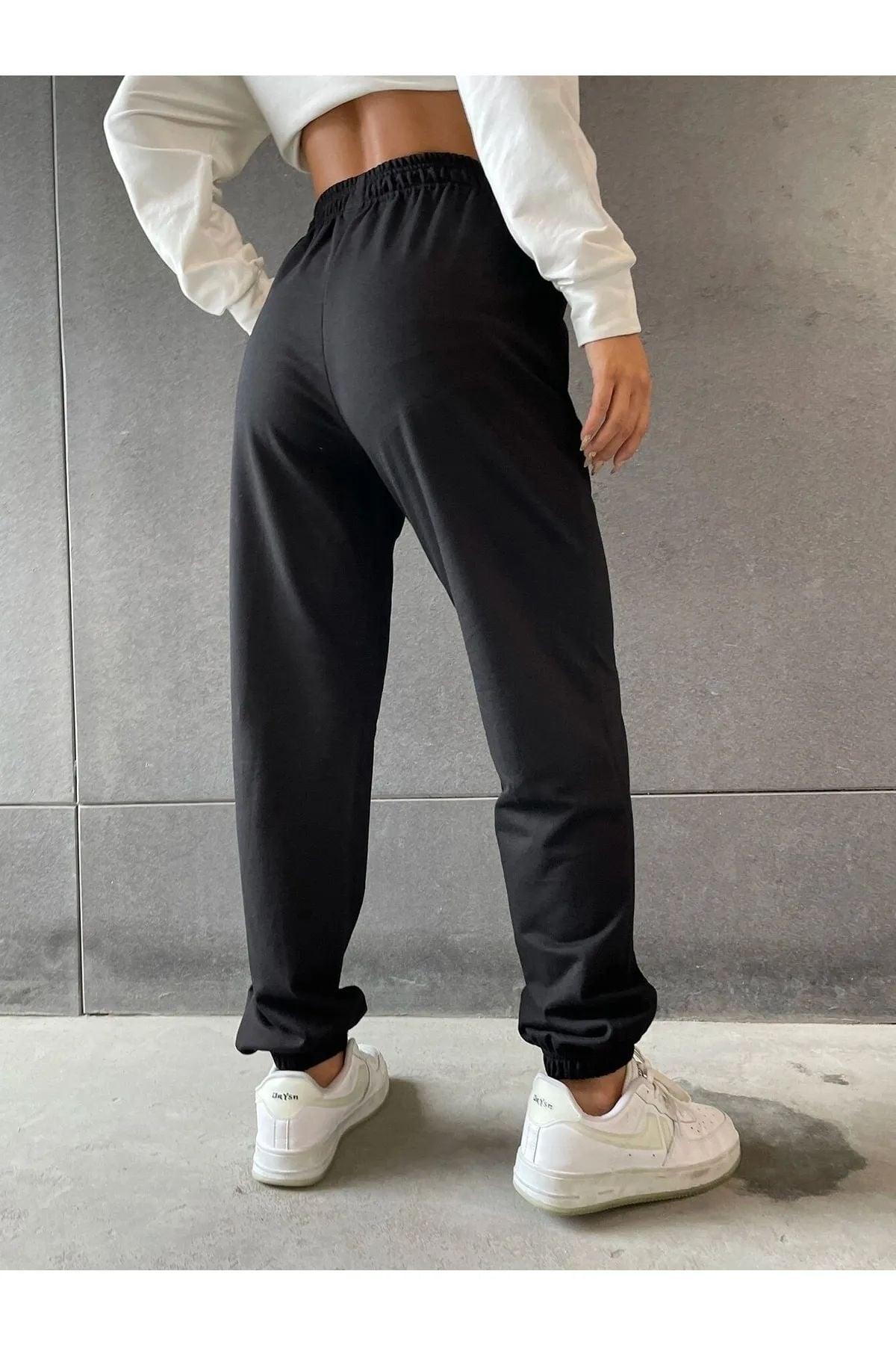 Foxskin Black Women's FBI Printed Summer Sweatpants - Swordslife