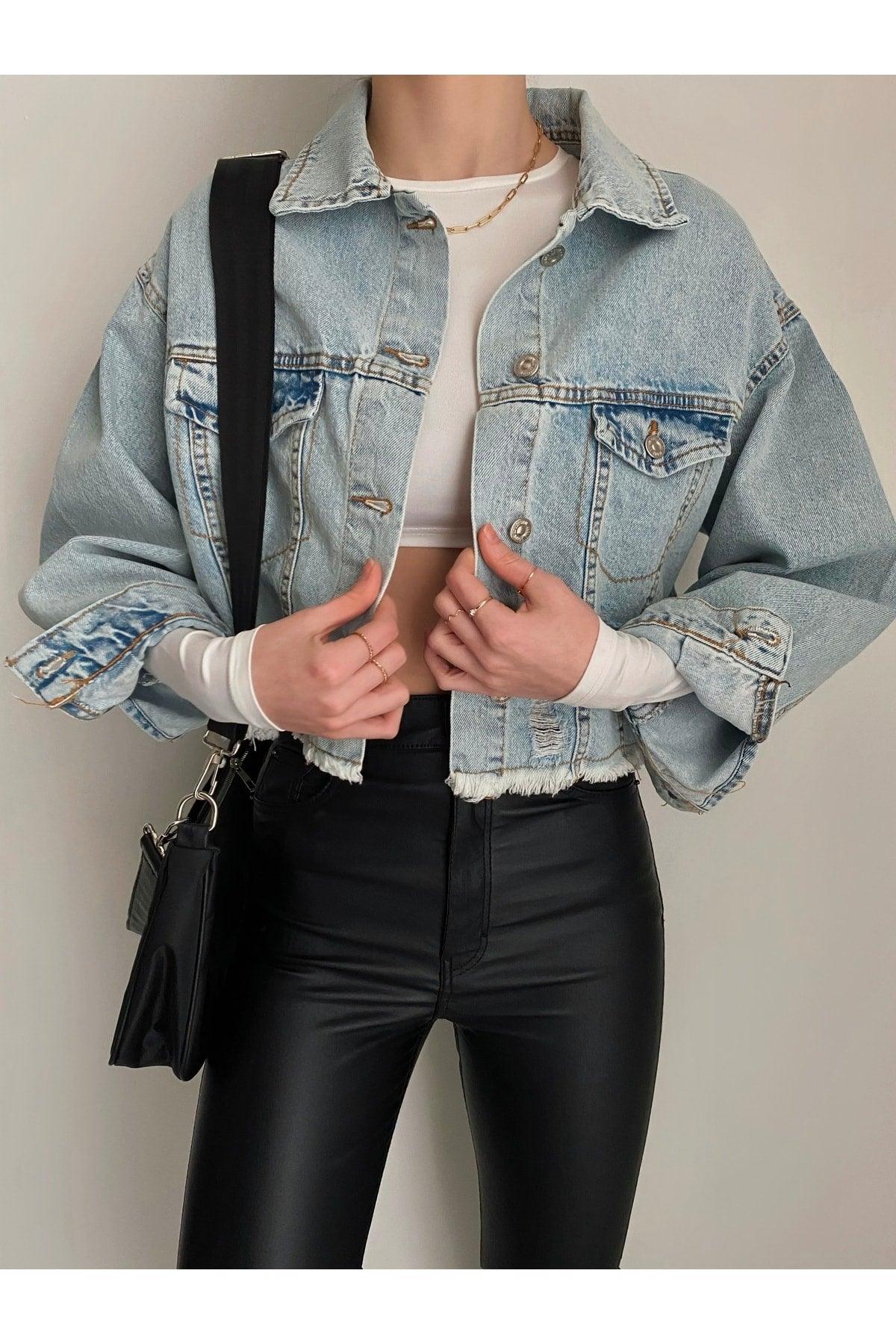 Crop Denim Jeans Jacket - Swordslife