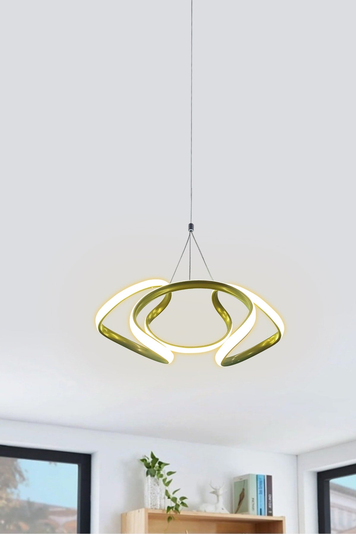 Dron Pendant Lamp Gold Color LED Chandelier Daylight Signature LED Chandelier