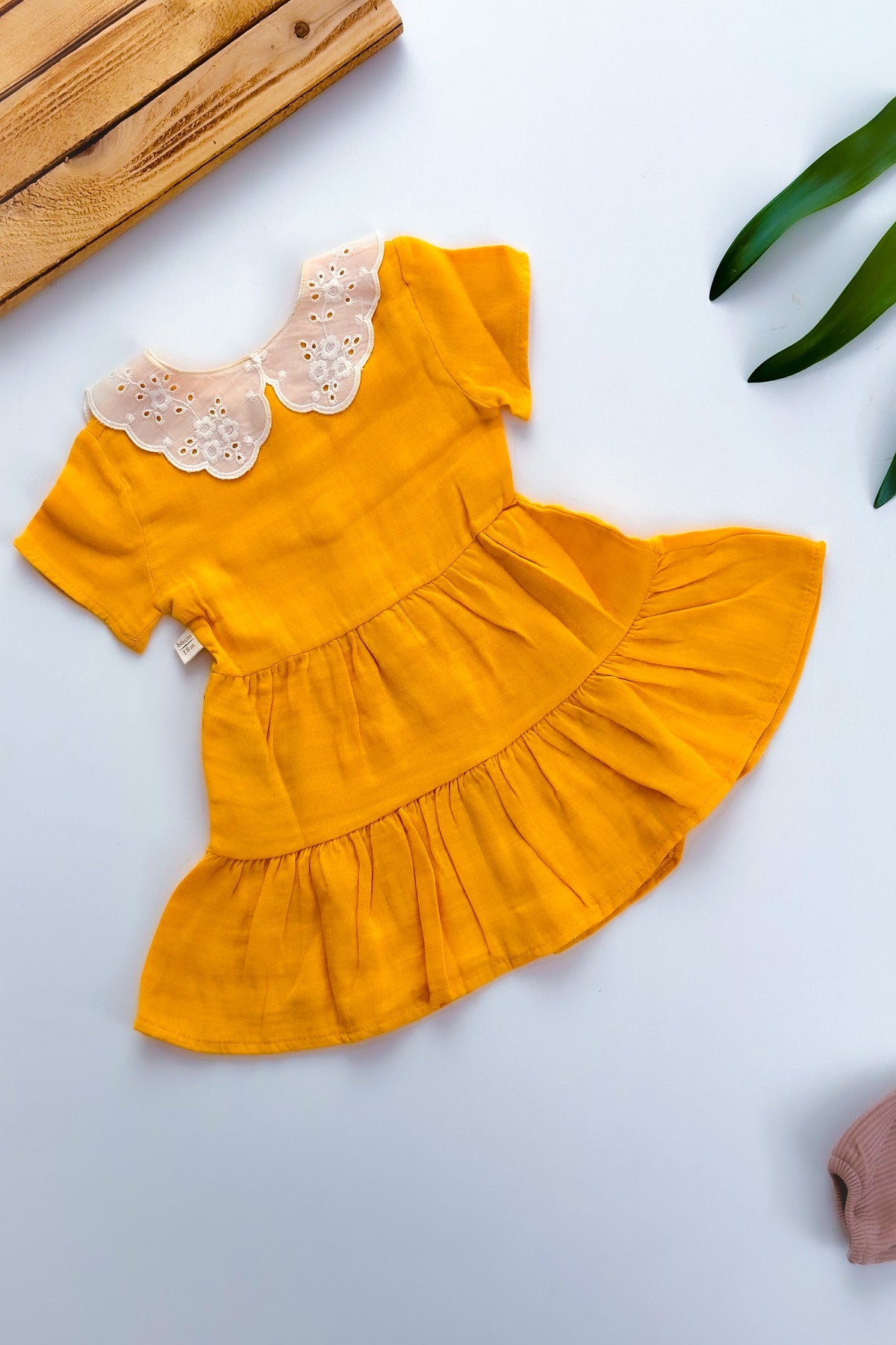 Baby Girl Girl Summer Dress Short Sleeve Lace Collar Baby Suit Baby Clothing