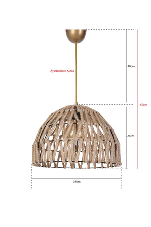 Ligament Jute Chandelier Hnmd-42