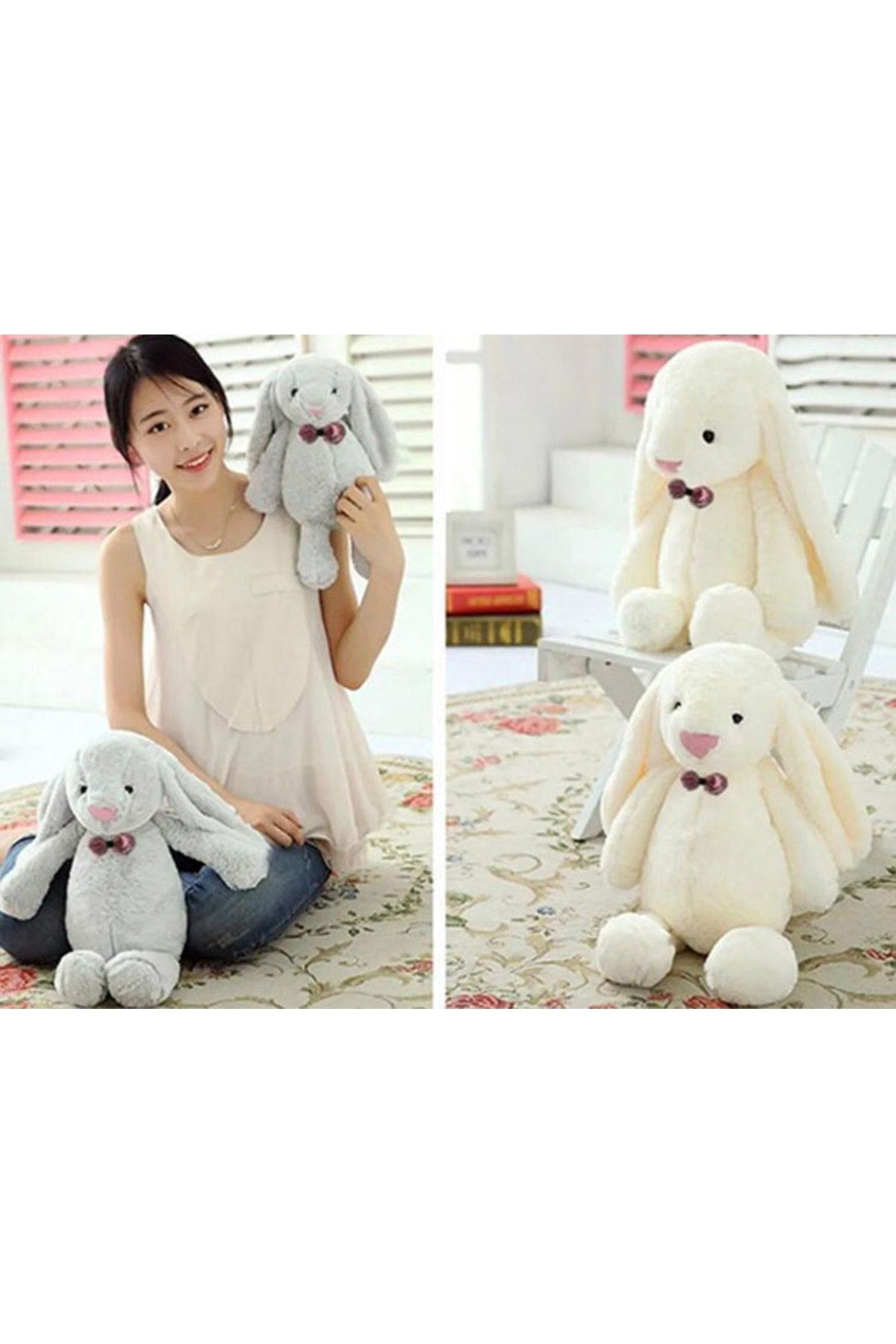 Long Ear Bunny Plush Rabbit Sleeping Friend 65 Cm