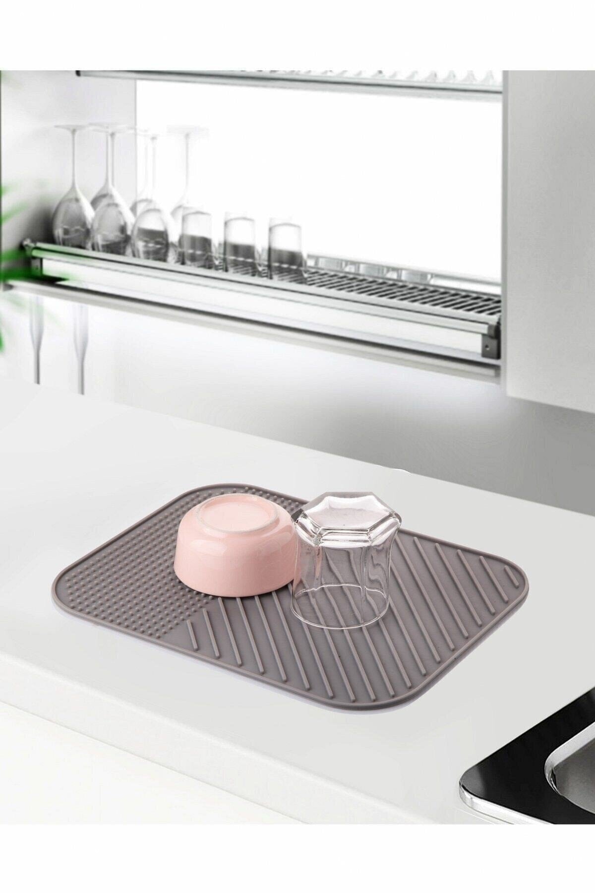 Dish Drying Mat Dish Rack - Silicone Dish Mat with Water Repellent Feature