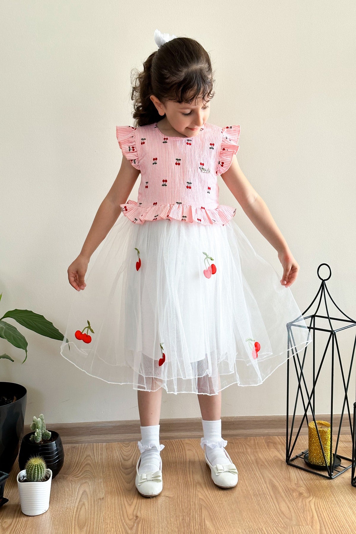 Baby Girl Girl Summer Dress Short Sleeve Tulle Tutu Lined Baby Suit Baby Clothing