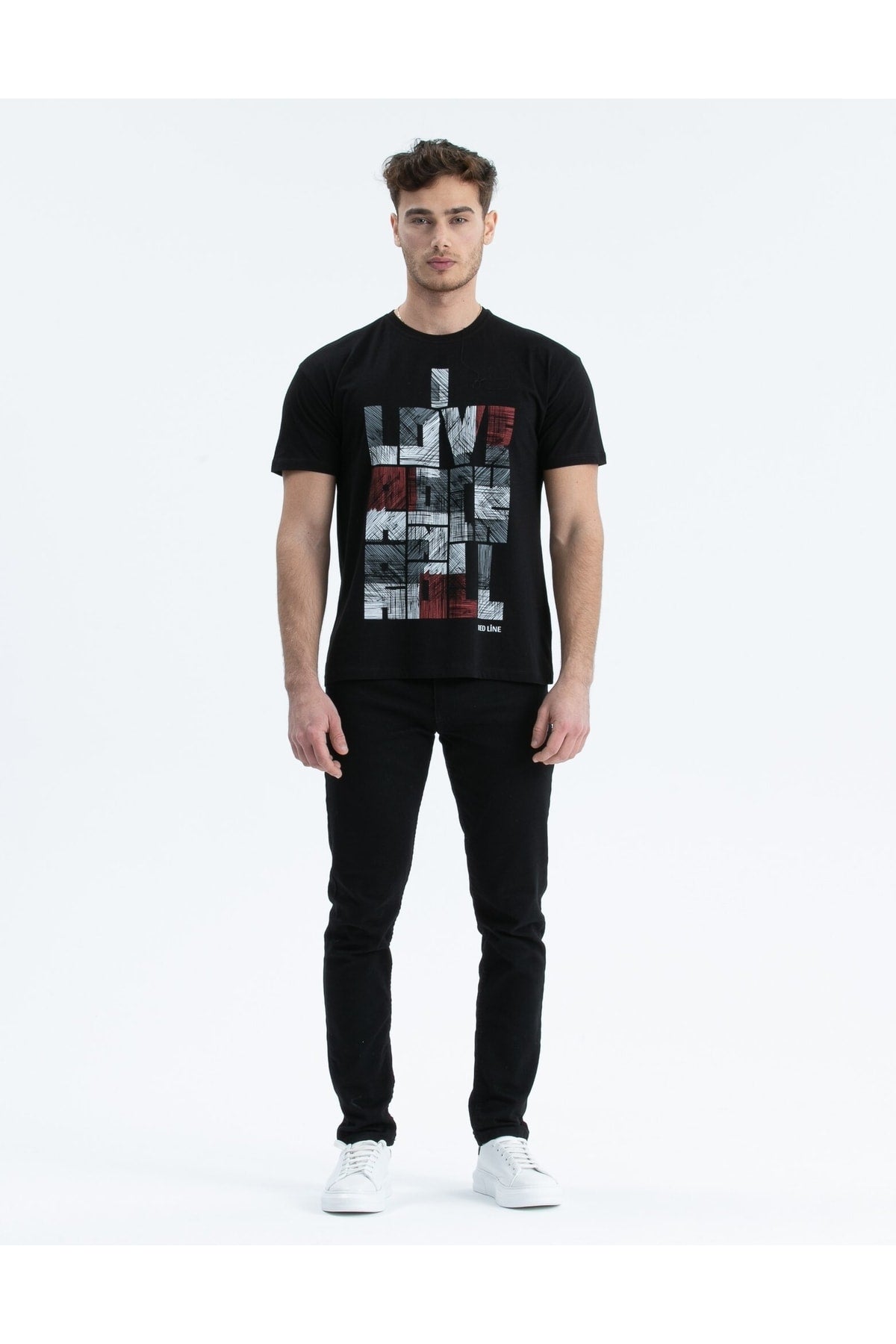 Men's T-Shirt Regular Fit S-4095 Black