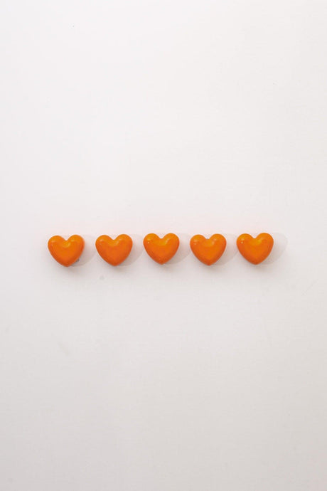 Handmade Concrete Fridge Magnet - Heart 5-Pack - Swordslife