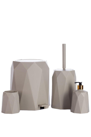 4 Pcs Bathroom Set Dustbin Toilet Brush Soap Dispenser Toothbrush Holder 4 Pcs - Swordslife