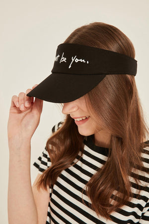 14041 Uv Protected Embroidered Black Tennis Hat