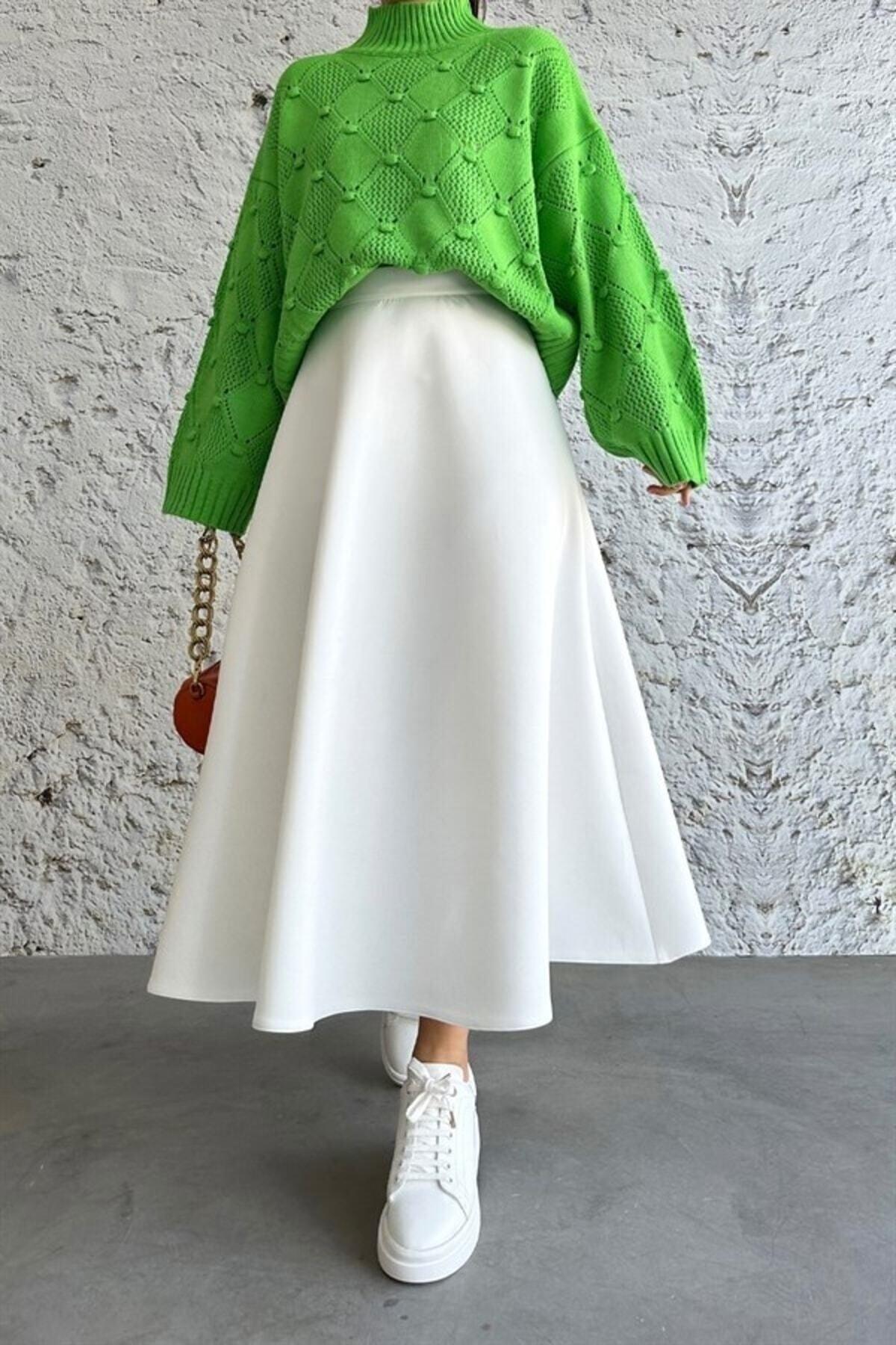 Puff Scuba White Skirt - Swordslife