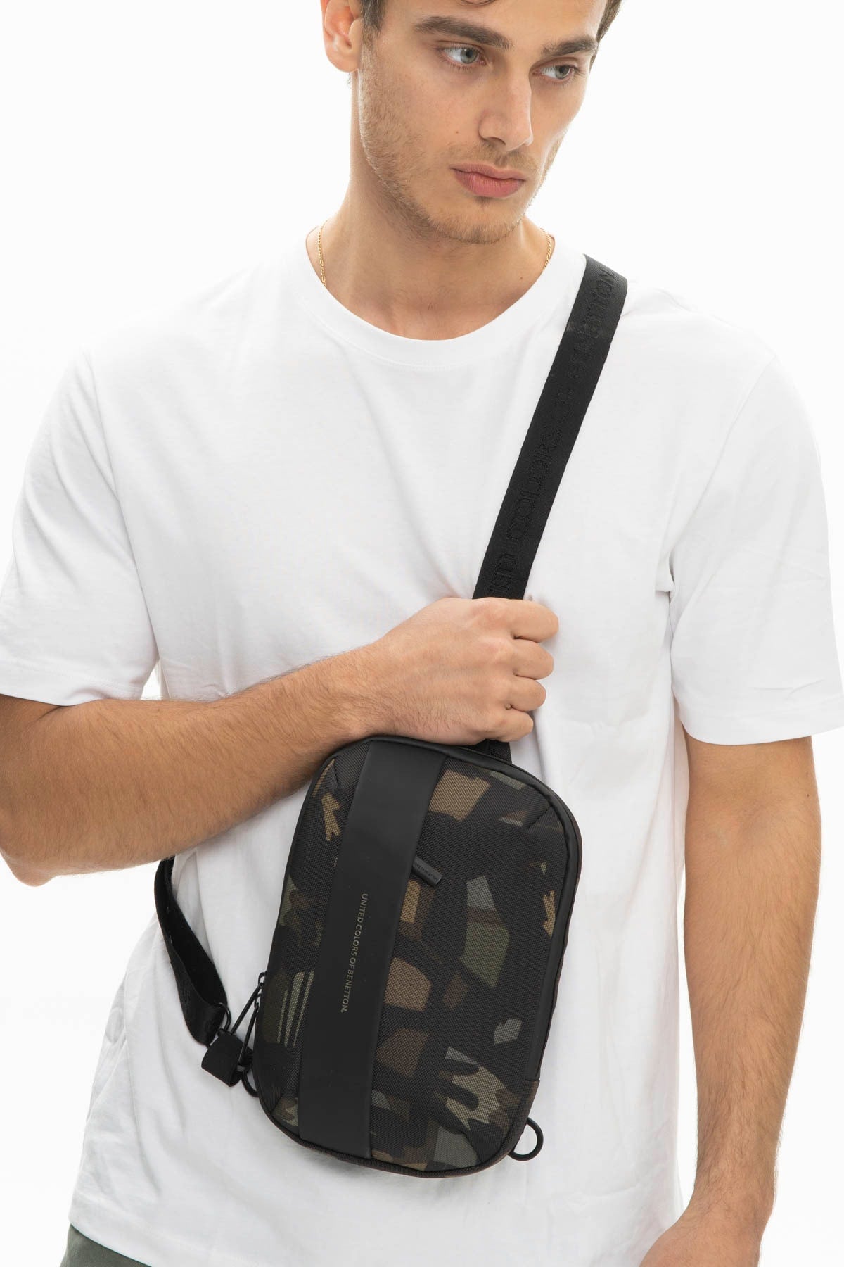 Benetton Men'S Body Bag Camouflage Bnt927