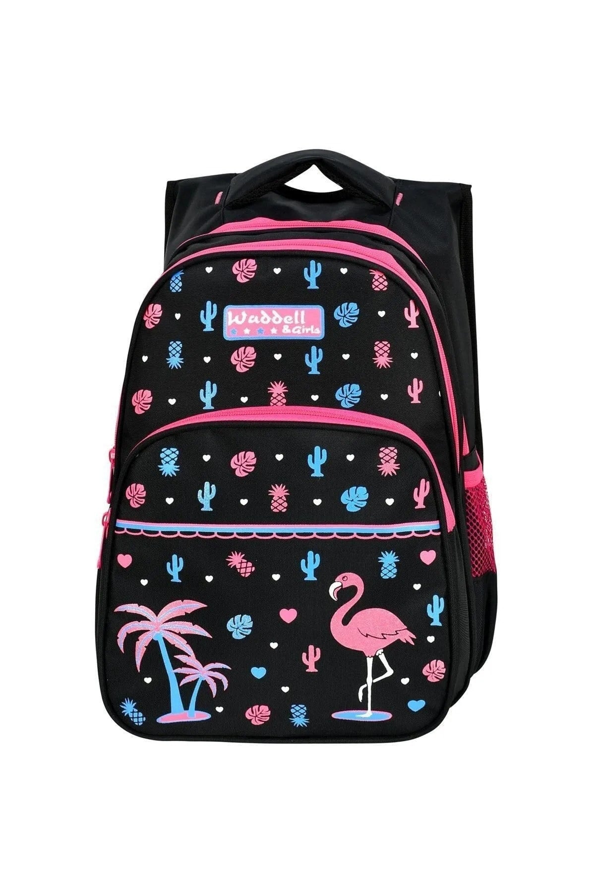 Licensed Palm Flamingo Patterned Primary School Bag And Lunch Box