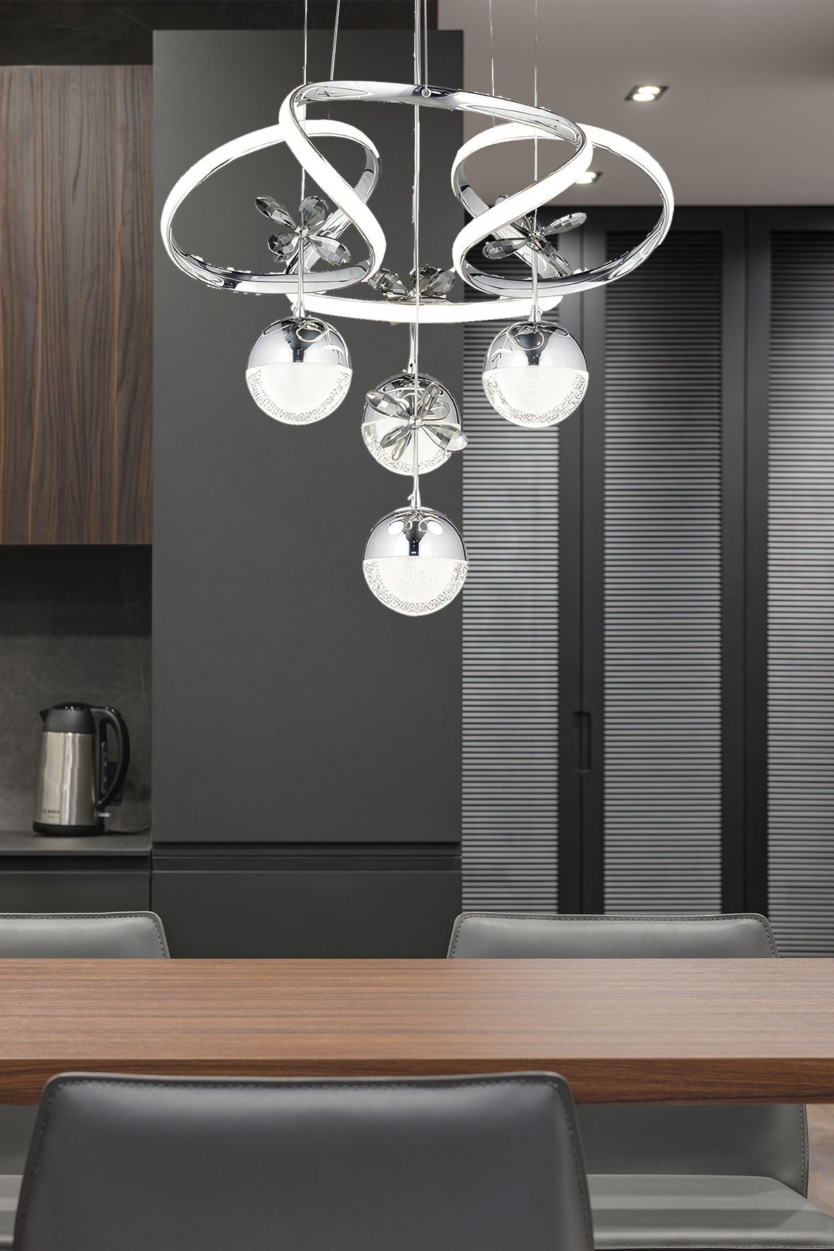 Luxury Modern Pendant Lamp Butterfly LED Chandelier Chrome LED Chandelier White Light