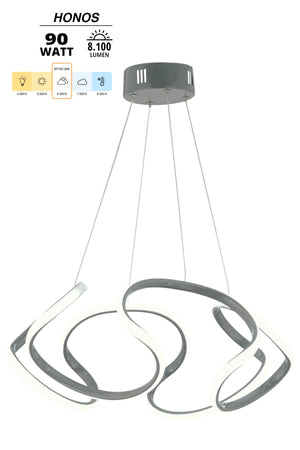 Honos Smoked Modern Pendant Lamp Led Chandelier Living Room Kitchen Room Led Chandelier