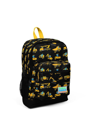 Kids Black Yellow Business Machine Patterned Usb 3 Pcs School Bag Set Set0123288
