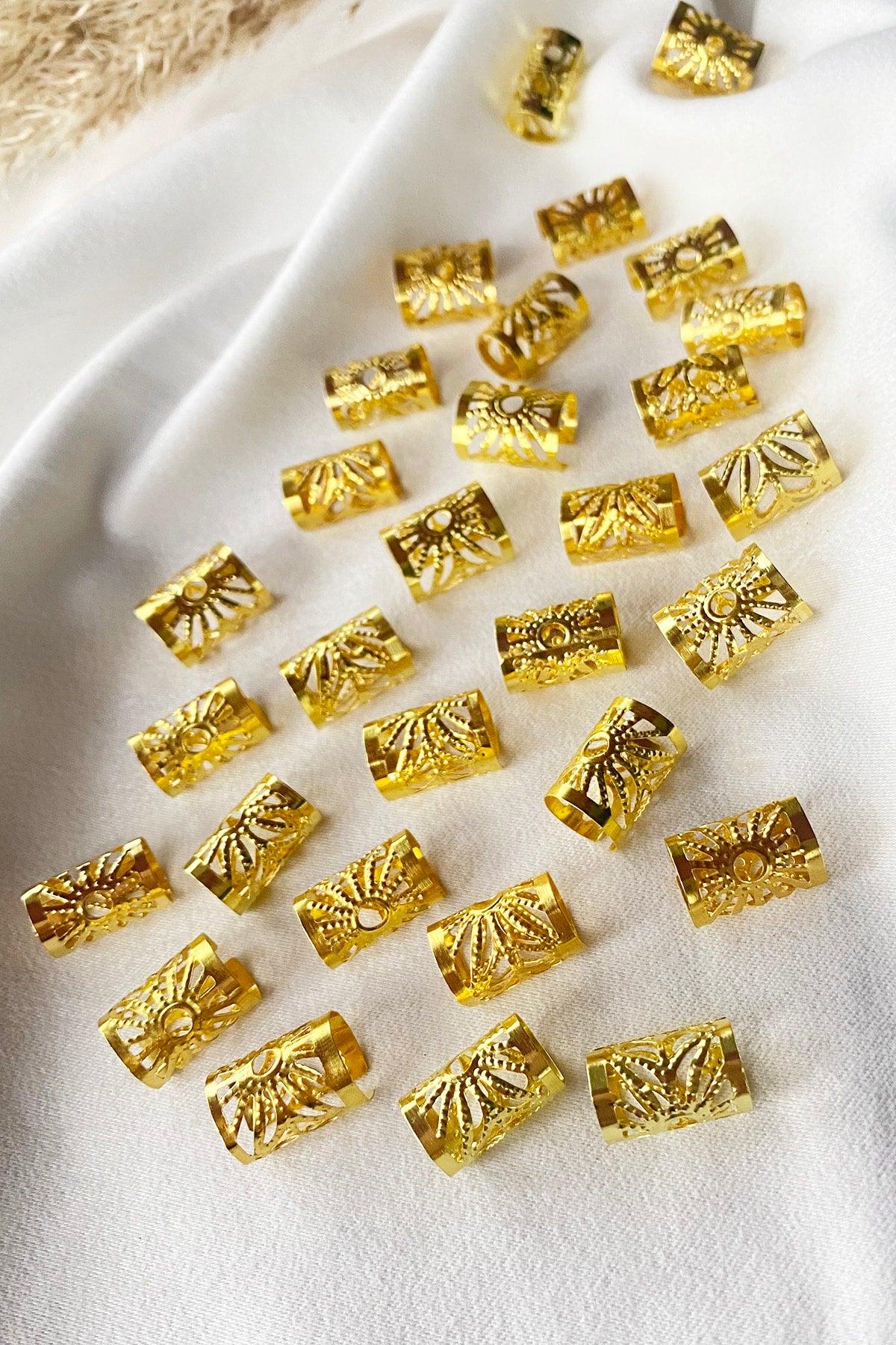 Gold Color Hair Earrings Set - Swordslife
